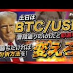 【FX】土日はBTCUSD！？普段通りのlotだと終わります！分析を少し変えるだけで激変！