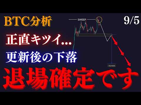 【⚠️BTC”退場確定です”】絶望的...高値更新後の急落に警戒！？切り上げで再度上昇継続とみて押し目を必ず拾いに行きます:トレーダーRedのBTCUSD分析