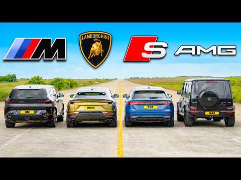 BMW XM v Lambo Urus v AMG G63 v Audi SQ8: DRAG RACE