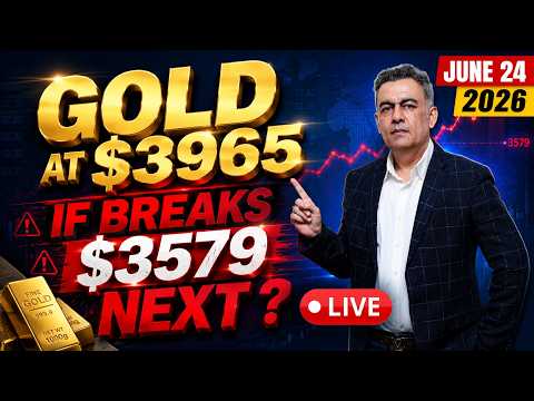 🔴 Gold $3,965 Floor Breaks! The $3,579 Drop Has Begun ? | XAUUSD Live Analysis 24th June 2026