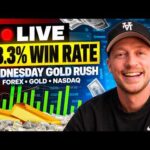 Live Trading Forex, Gold & NQ (XAUUSD RUSH Wednesday!)