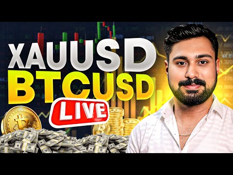 LIVE Trading 🔴 | Gold (XAUUSD) & Bitcoin (BTCUSD) |Real-Time Entries & Exits!